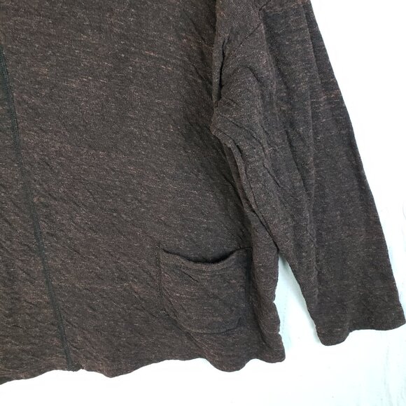 Cut Loose Boxy Sweater Funnel Neck Knit Pullover Tunic Brown Lagenlook O/S - Picture 4 of 11